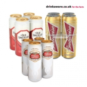 Stella (5.99 Price Marked Packs), Old Speckled Hen, Budweise