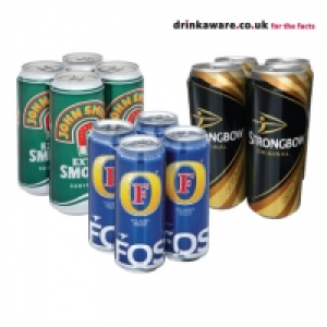 John Smiths Extra Smooth, Fosters, Strongbow (Including 4 P