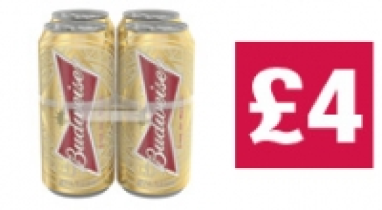 Budweiser Cans £4.00