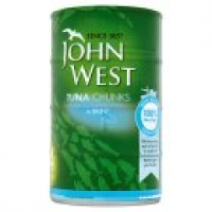 John West tuna chunks in brine, 4 pack £5.00