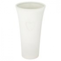 Waitrose  Waitrose cream embossed ceramic heart vase