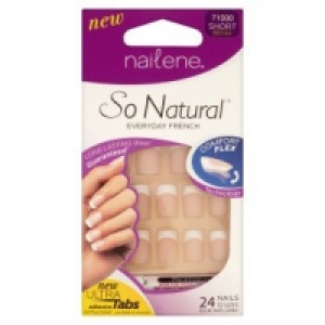 So Natural Everyday French 24 Nails Short Beige 12 Sizes £6.98