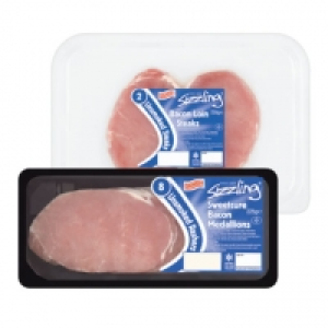 Sizzling Unsmoked Bacon Loin Steaks, Medallions