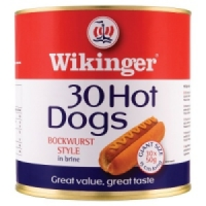 Wikinger 30 Hot Dogs Bockwurst Style in Brine 3000g