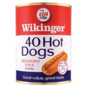 Wikinger 40 Hot Dogs Bockwurst Style in Brine