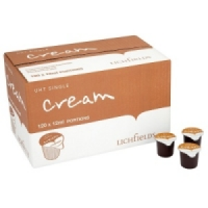 Lichfields UHT Single Cream 120 x 12ml Portions
