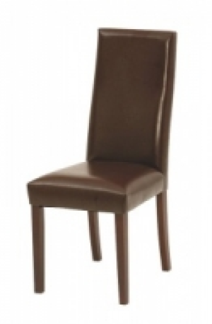 Parsons Faux Leather Domestic Use Dining Chair Pair Dark Col
