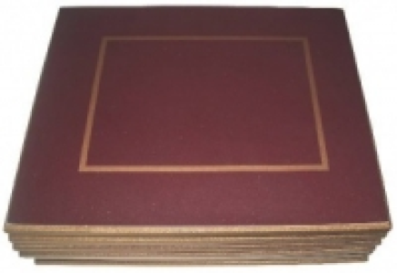 Proline Cuisine Coasters Catering Burgundy & Gold 6 Pack