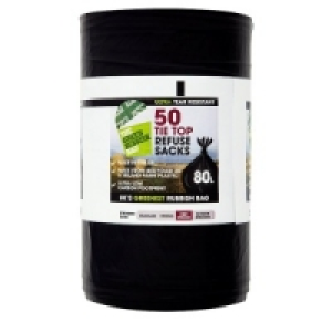 The Green rubbish Bags Tie Top Refuse Sacks 6x50s £50.27