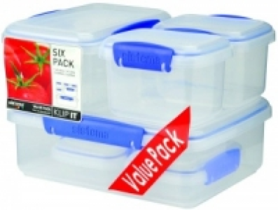 Sistema Rectangular Food Container 6 Pack