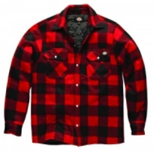 Dickies Portland Padded Fleece Check Shirt Red