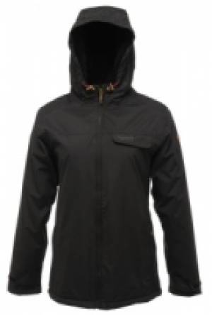 Regatta Huski Wp Fleece Lined Hooded Jacket Black 10-18