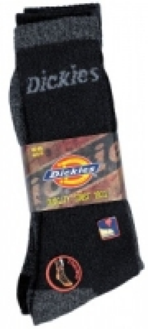 Dickies Mens Long Therm Socks 2 Pack Black