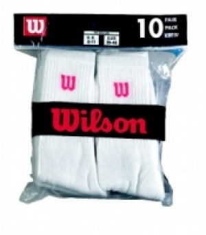 Wilson 10 Pk Crew Sock White