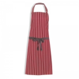 Butchers Stripe Apron Red/White