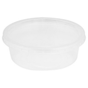 8oz Clear Microwavable Delipot and Lid
