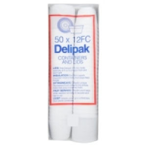 Delipak Containers and Lids 50 x 12fc
