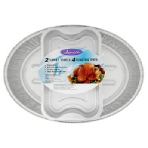 Jena Combi Pack 2 Turkey Trays + 4 Roasting Trays 6s
