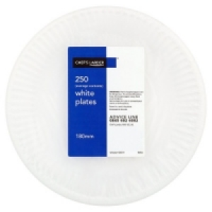 Chefs Larder 18cm Wht Plates 250s