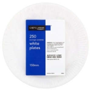 Chefs Larder 250 White Plates 150mm