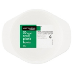 Chefs Larder 50 Small White Plastic Bowls