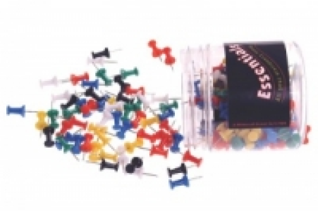 Essentials Push Pins Assorted Tub of 200