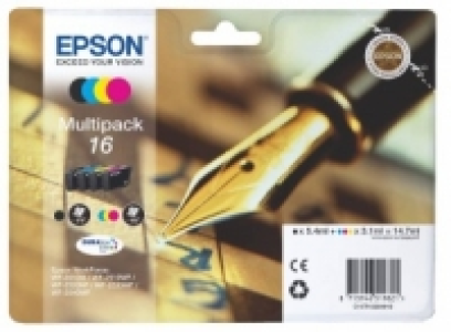 Epson Blk/Magenta/Cyan/Ylw Pen 16 Multipack Ink Cartridge 4P