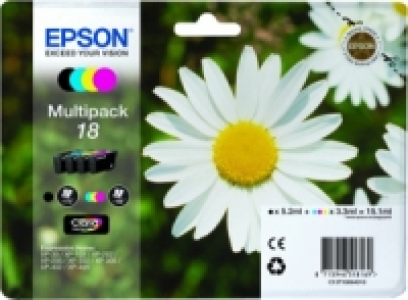 Epson Daisy Blk/Magenta/Cyan/Ylw Multipack Ink Cartridge 4Pk