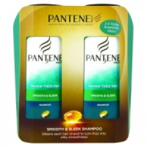 Pantene Smooth & Sleek Shampoo 2x700ml