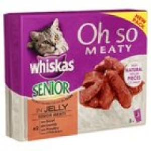 Whiskas Senior 8+ Oh So Meaty in Jelly &pound;3.19