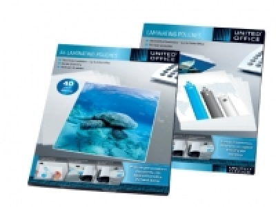 UNITED OFFICE Laminating Pouches £3.99