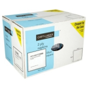 Chefs Larder 2 Ply Black Napkins 33cm Square 10 x 200s
