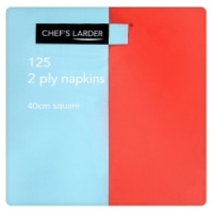 Chefs Larder 125 40cm 2ply Red Napkin