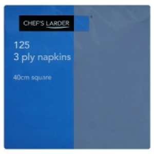 Chefs Larder 40cm 3ply Blue Napkin