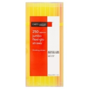 Chefs Larder Bendy Glo Straws 40x250s