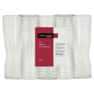 Chefs Larder Plastic Wine Glasses 20x25s