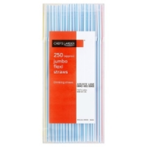 Chefs Larder Jumbo Bendy Straws 250
