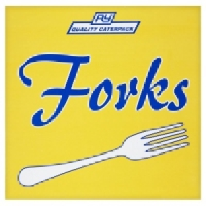 RY Quality Caterpack Plastic Forks 300 White