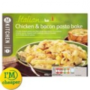 M Kitchen Italian Chicken & Bacon Pasta Bake &pound;2.19