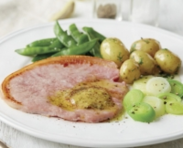 Unsmoked Gammon Steaks with Honey & Mustard Butter