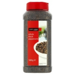 Chefs Larder Whole Black Peppercorns 500g £7.69