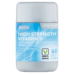 Asda Asda Bone Health High Strength Vitamin D 1 A Day Tablets