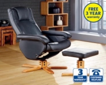 Leather Chair with Footstool