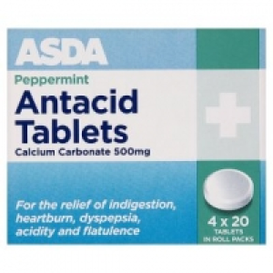Asda Asda Antacid tablets - Peppermint 80 Pack