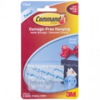 Partridges 3m 3M Clear Small Hooks With Command Strip