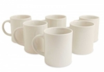 Orion White Stoneware Mugs (11oz) x6