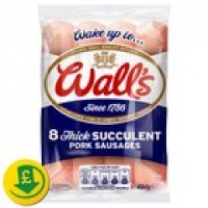 Walls Thick Pork Sausages &pound;2.49