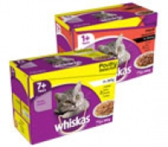 WHISKAS POUCHES 12 PACK £3.00