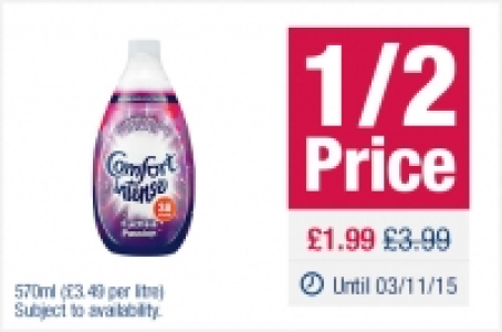 Comfort Intense Fabric Conditioner £3.99
