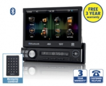Bluetooth® Car Stereo with 7 Inch Flip Up Multimedia Display